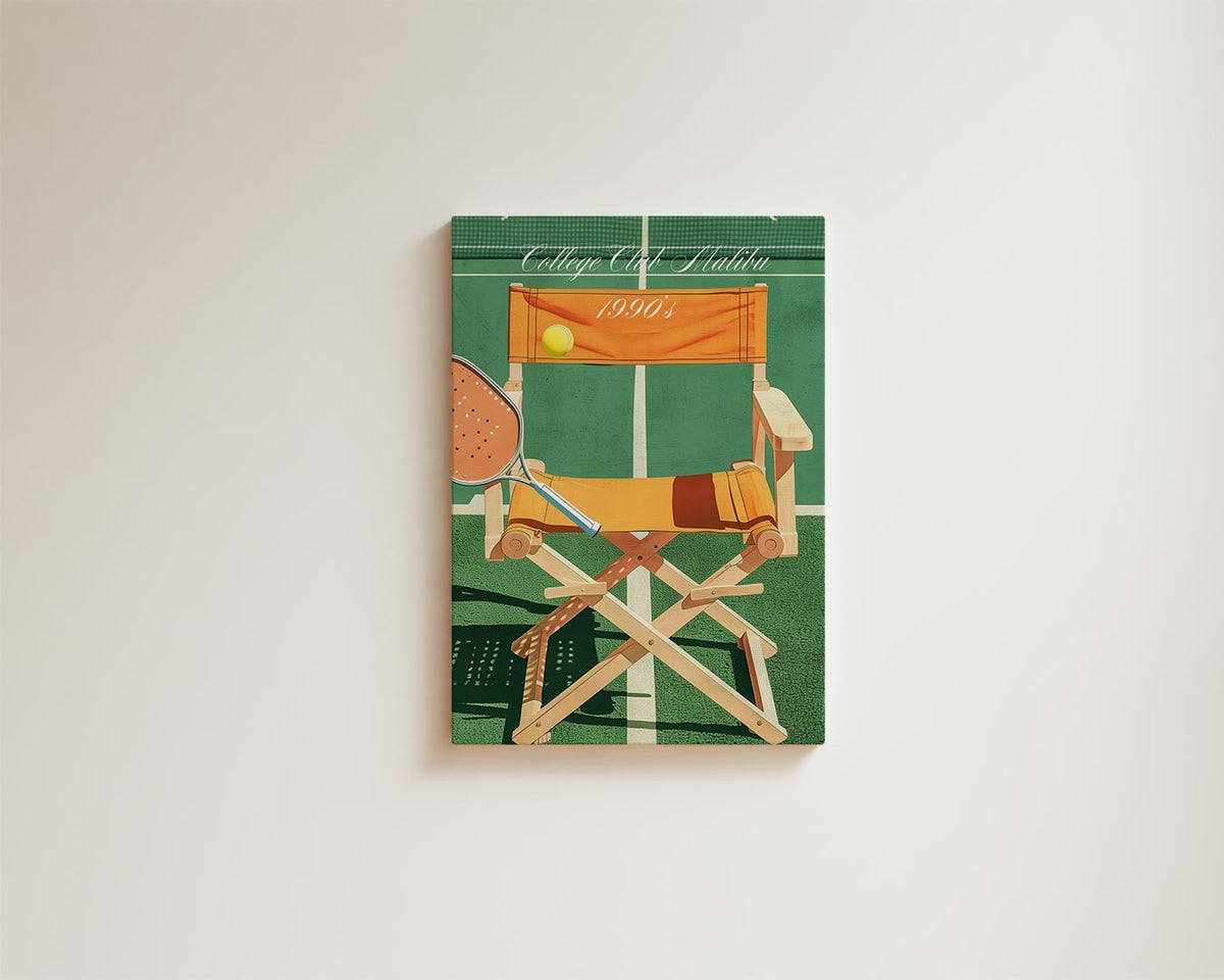 Vintage Tennis Vibes – modern portret kunstwerk van WallArtistic