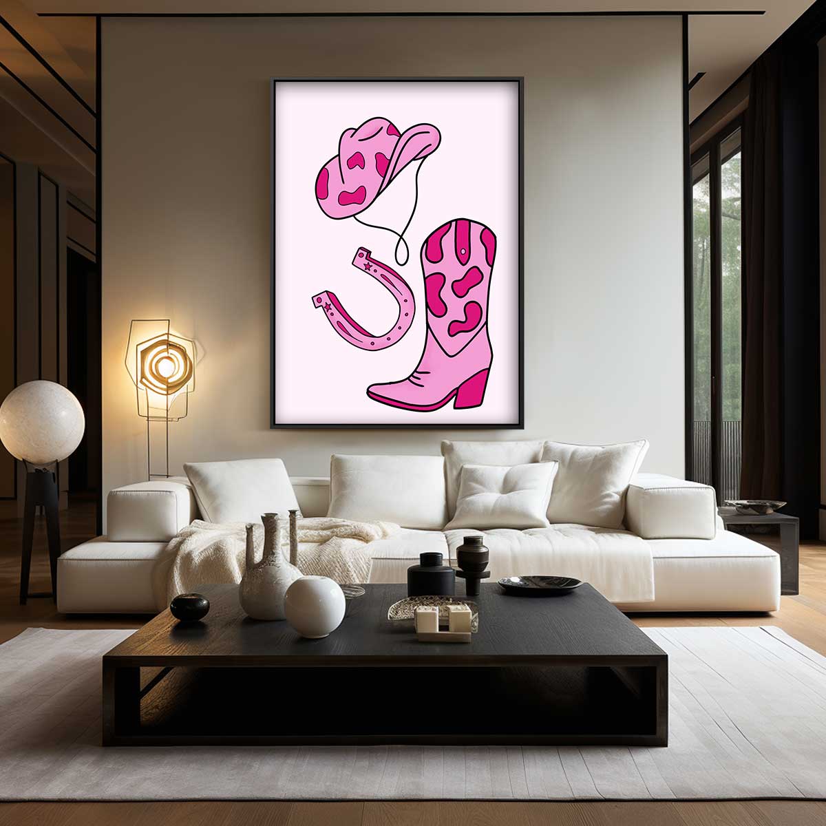 Cowboy Glamour – dibond wanddecoratie in staand formaat