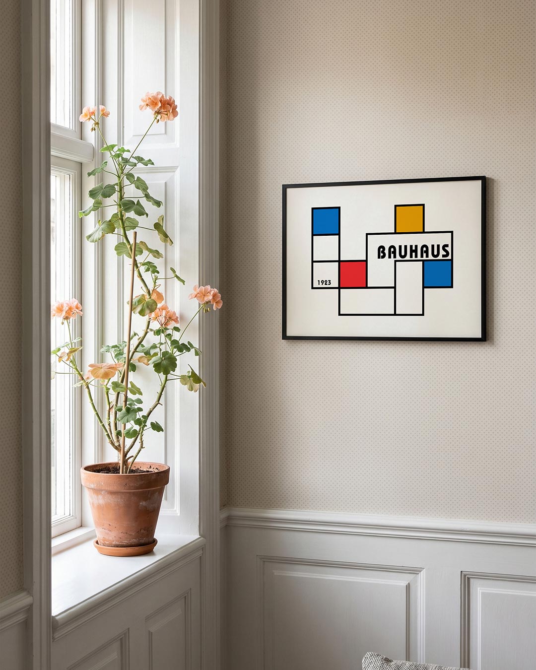 Vormen en vlaken – liggende Bauhaus poster voor aan de muur