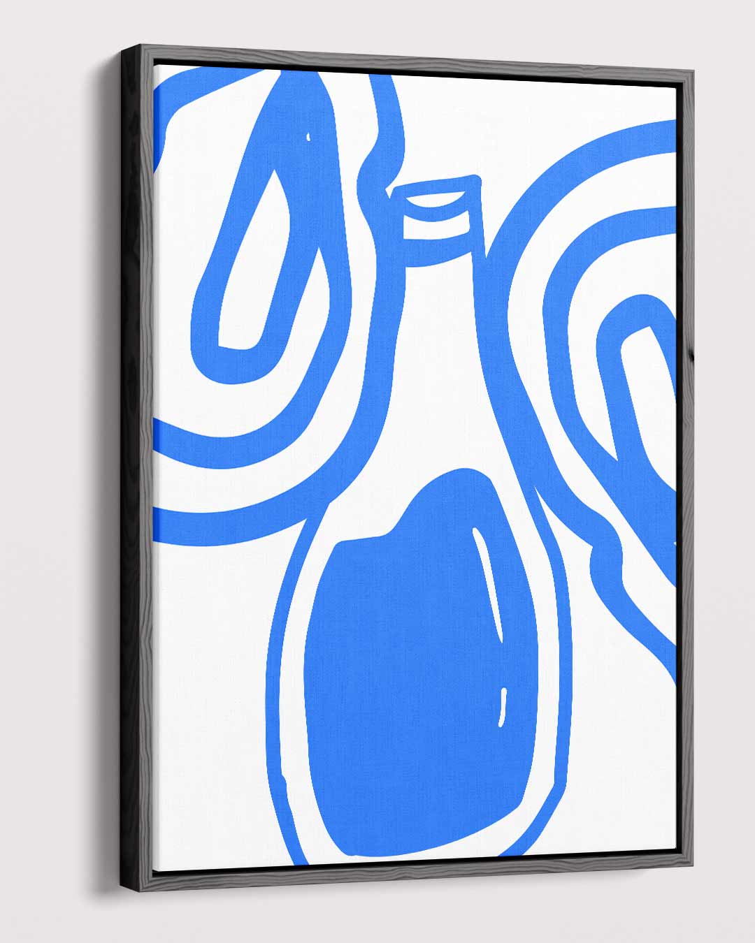 Stijlvolle Blauwe Abstractie – modern portret kunstwerk van WallArtistic