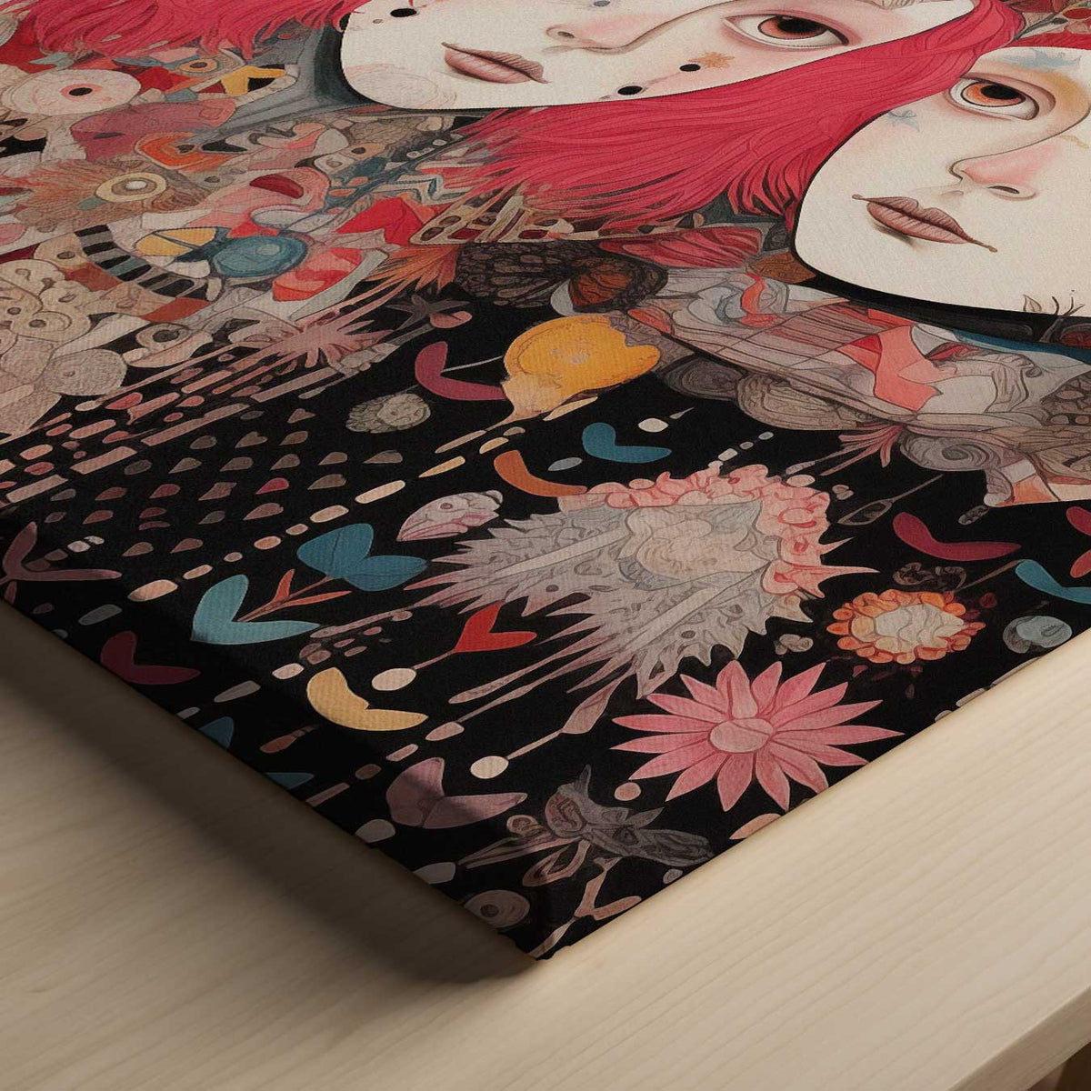 Kleurrijke Fantasiereis – canvas kunstwerk als wanddecoratie