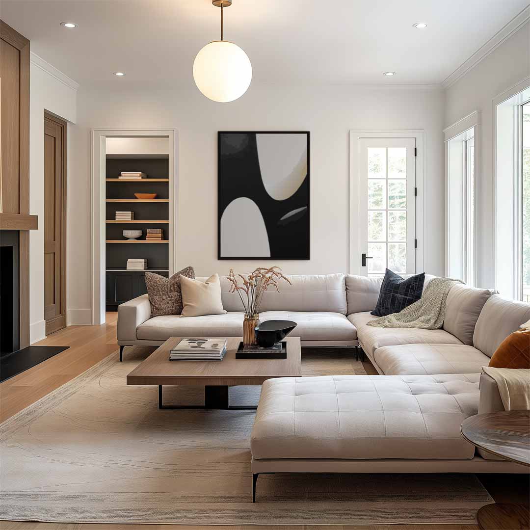 Abstracte Elegantie – staand kunstwerk voor modern interieur