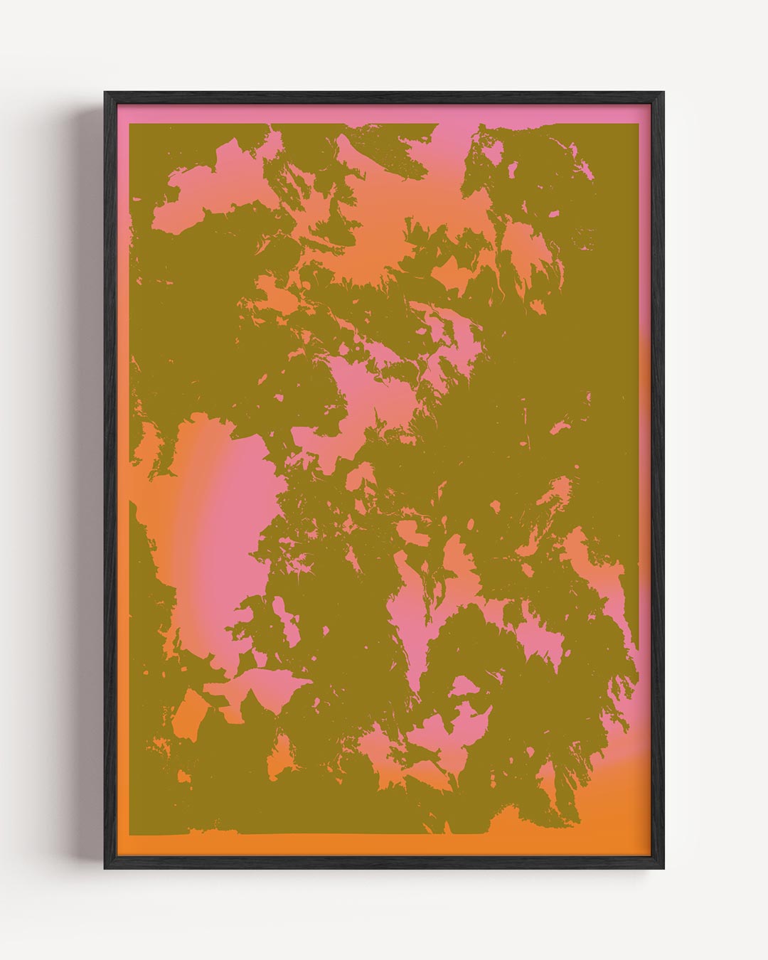 Abstracte Kleurexplosie – kleurrijke abstracte portret poster als wanddecoratie