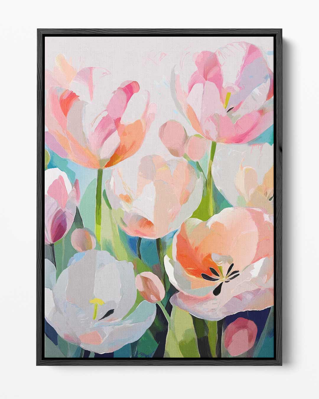 Kleurrijke Tulpenpracht – portret kunstwerk als wanddecoratie