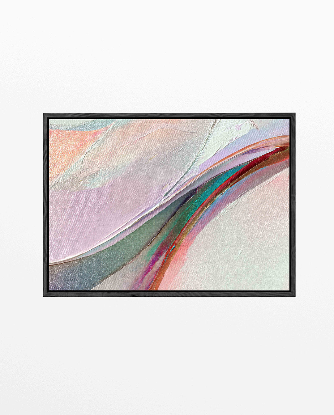 Organische kleurencompositie – Lijnen – liggend abstract kunstwerk