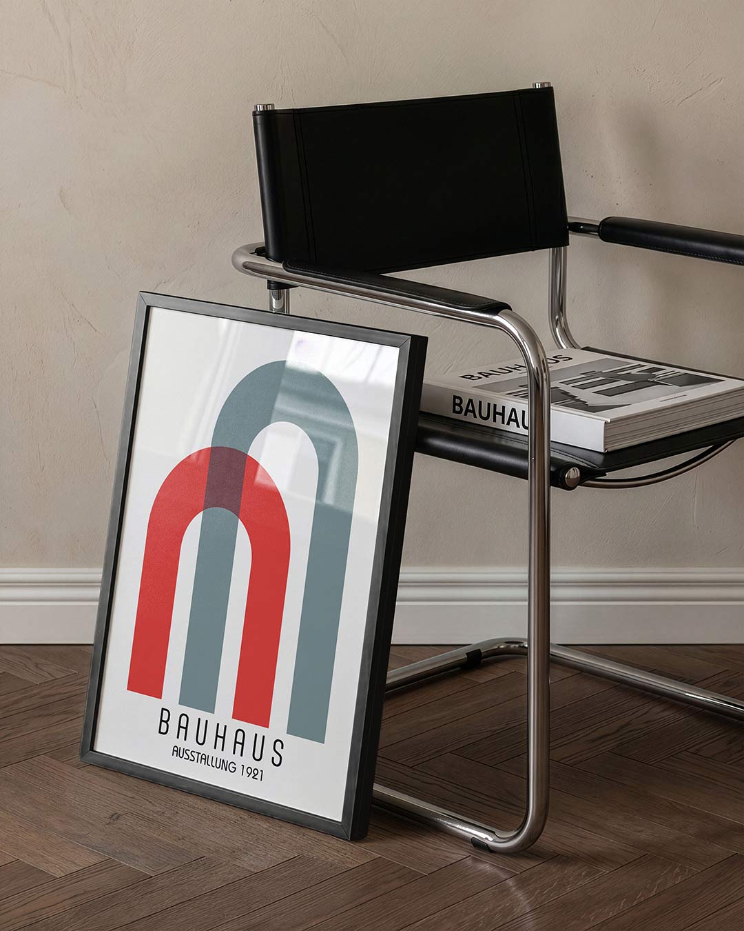 Vorm en kleur – staande Bauhaus poster voor aan de muur