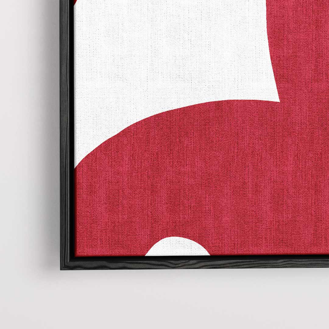 Speelse Rode Bochten – dibond kunstwerk als wanddecoratie
