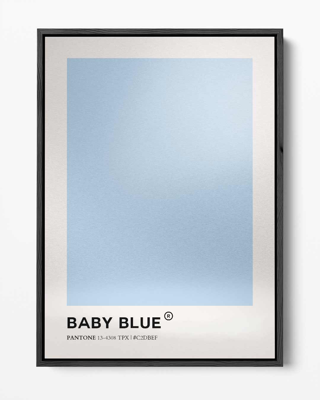 Baby Blue Vibes – portret kunstwerk als wanddecoratie