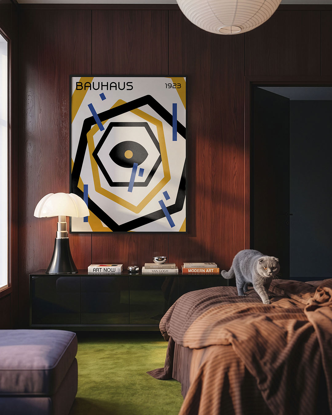 Vorm en kleur – geometrische Bauhaus poster in staand formaat