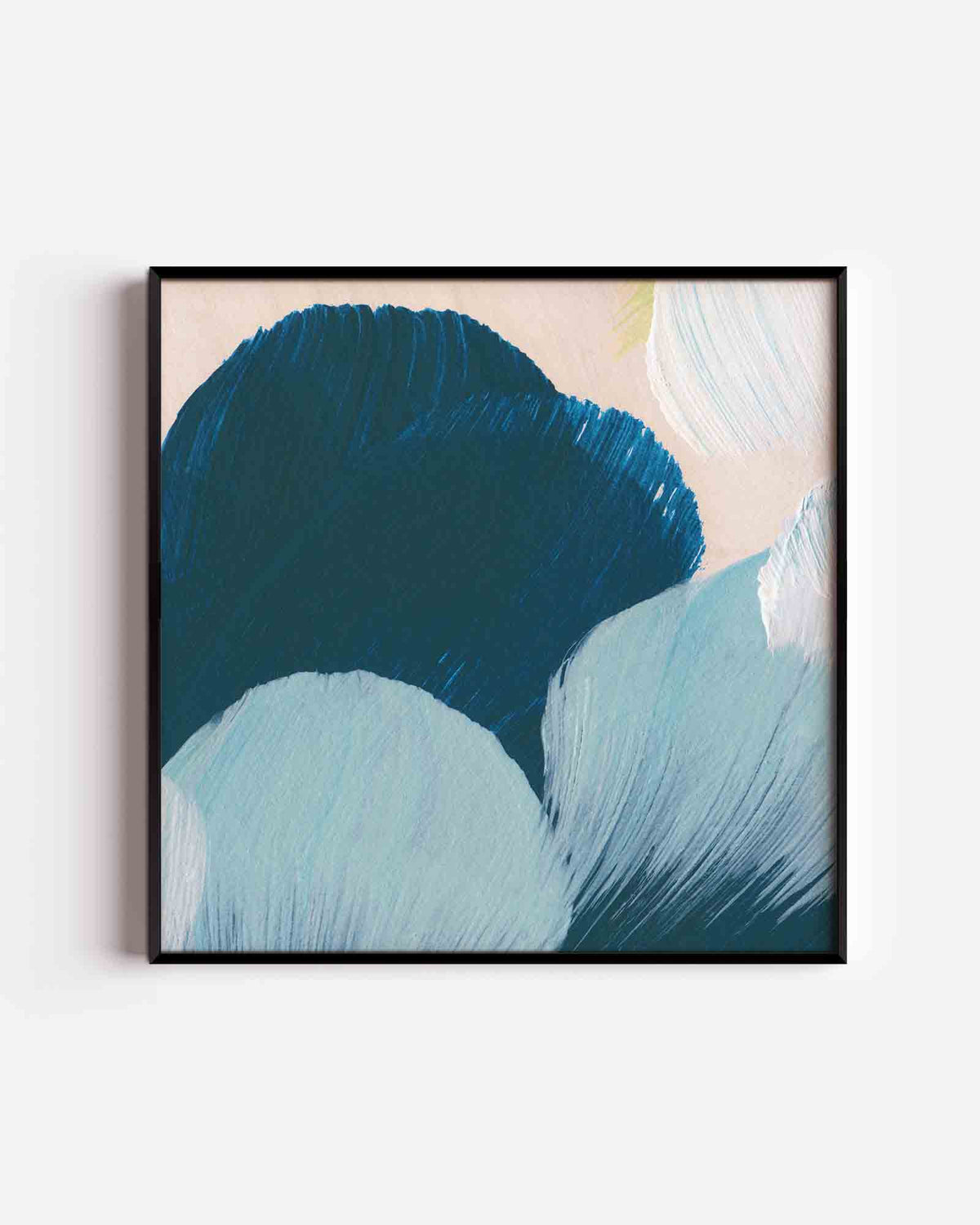 Abstracte penseelstreken – schilderkunst vierkante poster als wanddecoratie