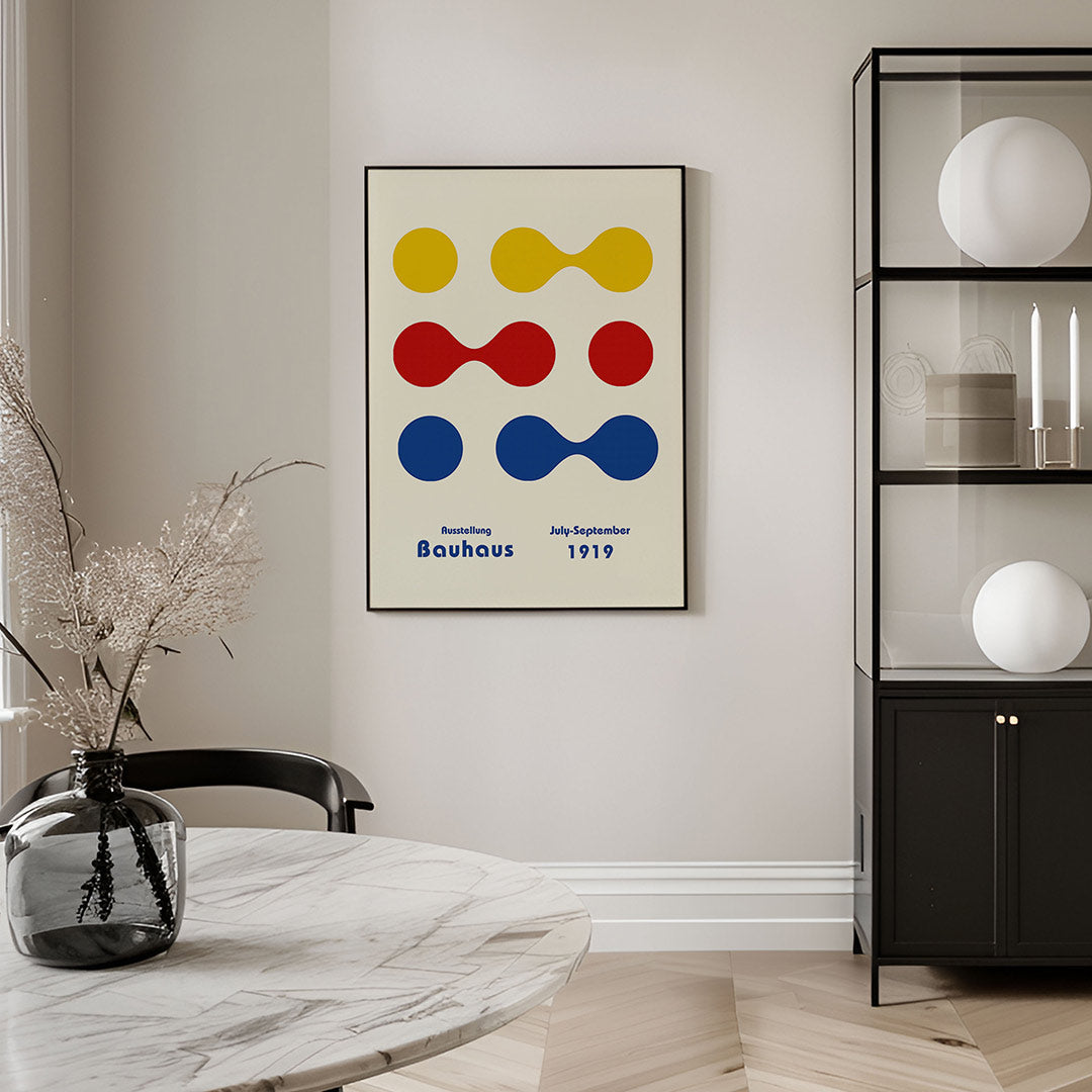Vorm en kleur – geometrische Bauhaus poster in staand formaat
