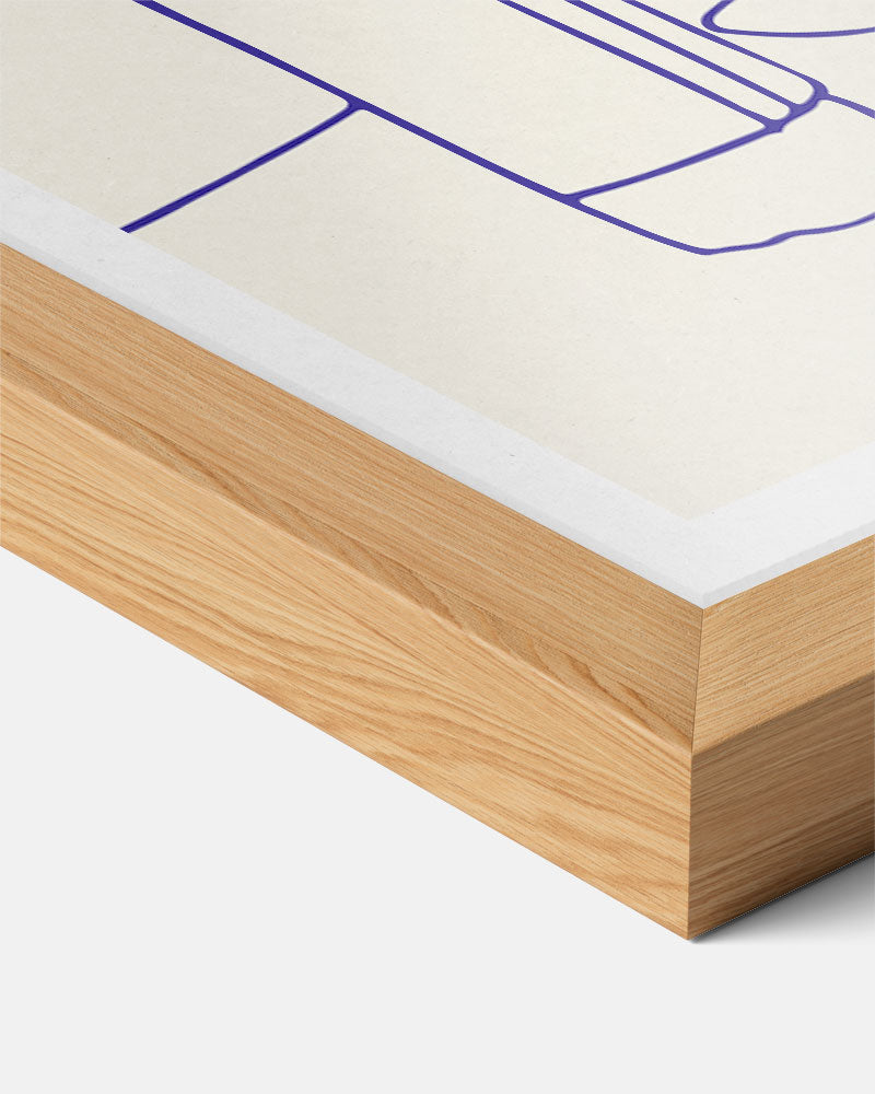 Elegante Line Art Bloemenposter – staande keuken wanddecoratie van WallArtistic