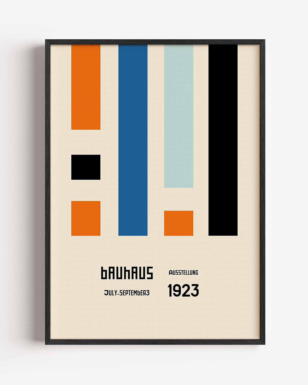 Vorm en kleur – staande Bauhaus poster als wanddecoratie