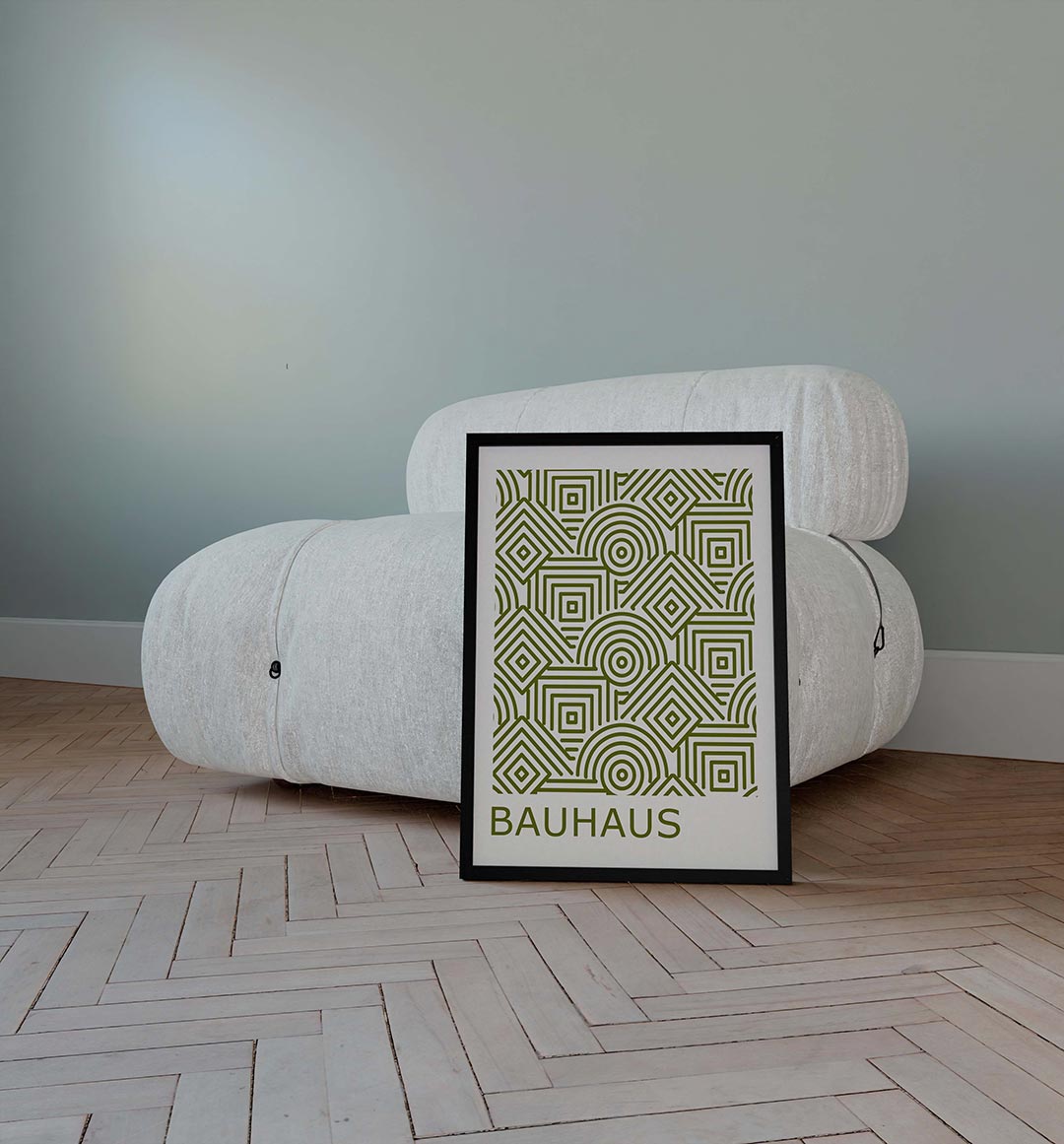 Lijnen en patronen – geometrische poster in Bauhaus-stijl van WallArtistic