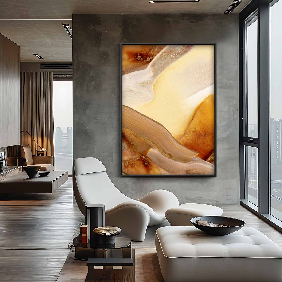 Natuurlijke Warmte – dibond wanddecoratie in staand formaat