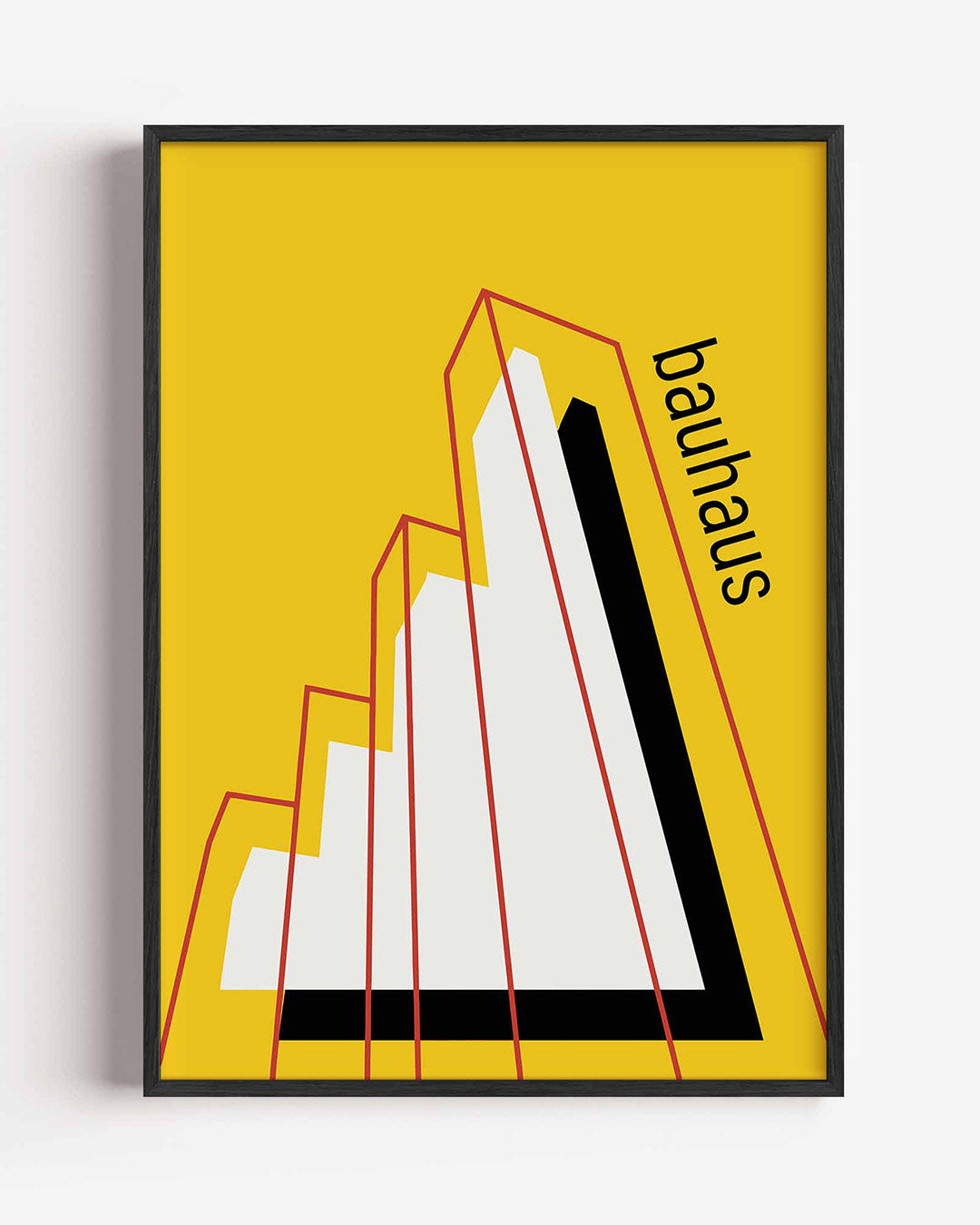Lijnen en kleurvlakken – staande Bauhaus poster als wanddecoratie