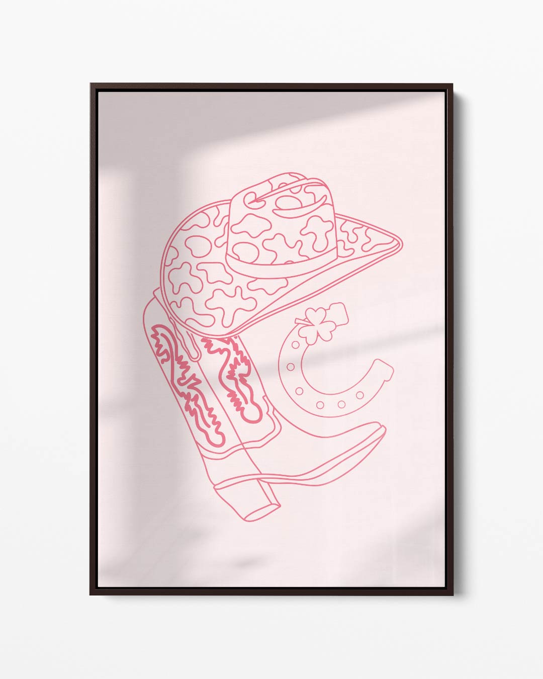 Cowboy Chic Illustratie – portret kunstwerk als wanddecoratie