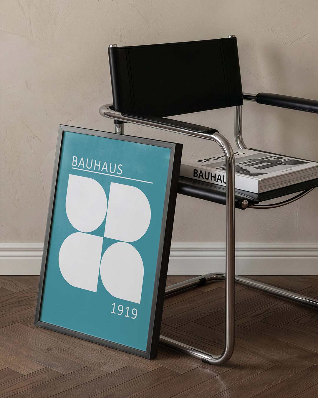 Vorm en kleur – staande Bauhaus poster voor aan de muur
