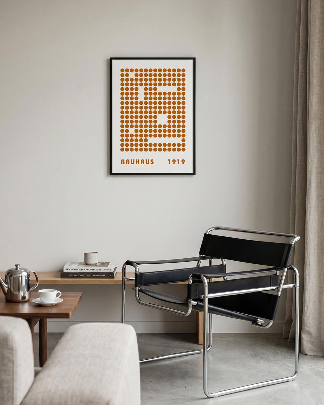 – geometrische Bauhaus poster in staand formaat