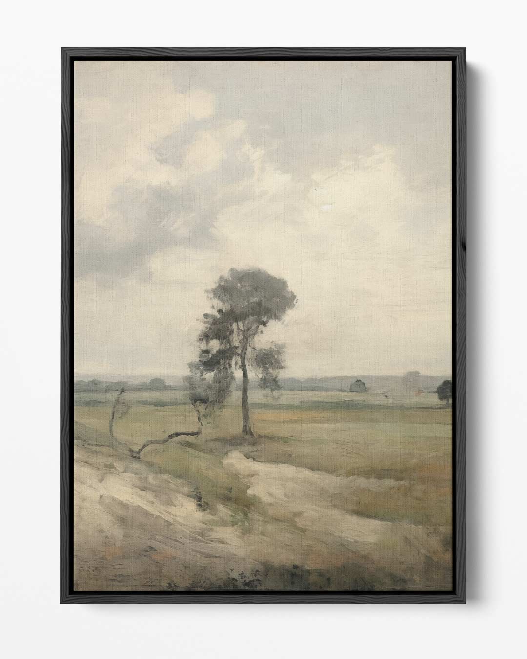 Eenzame Boom in Landschap – portret kunstwerk als wanddecoratie