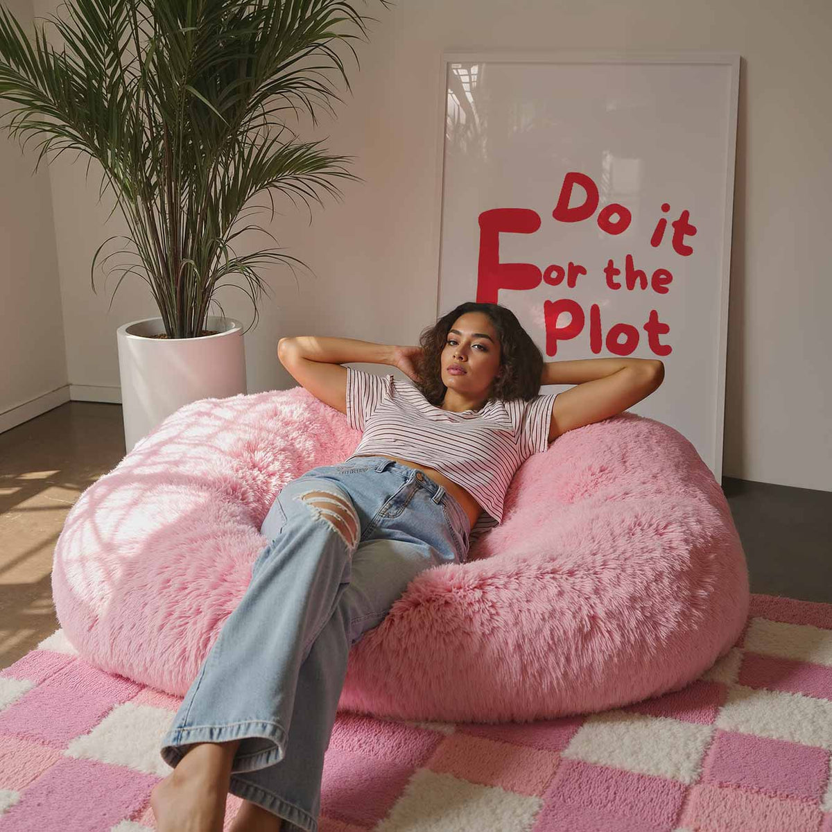Inspirerende "Do It For The Plot" – inspirerende tekst als portret poster