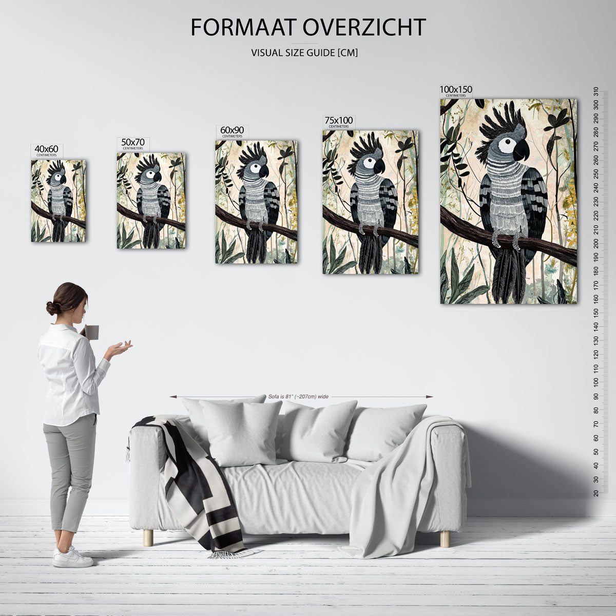 Vogels in de natuur – staand wanddecoratie kunstwerk