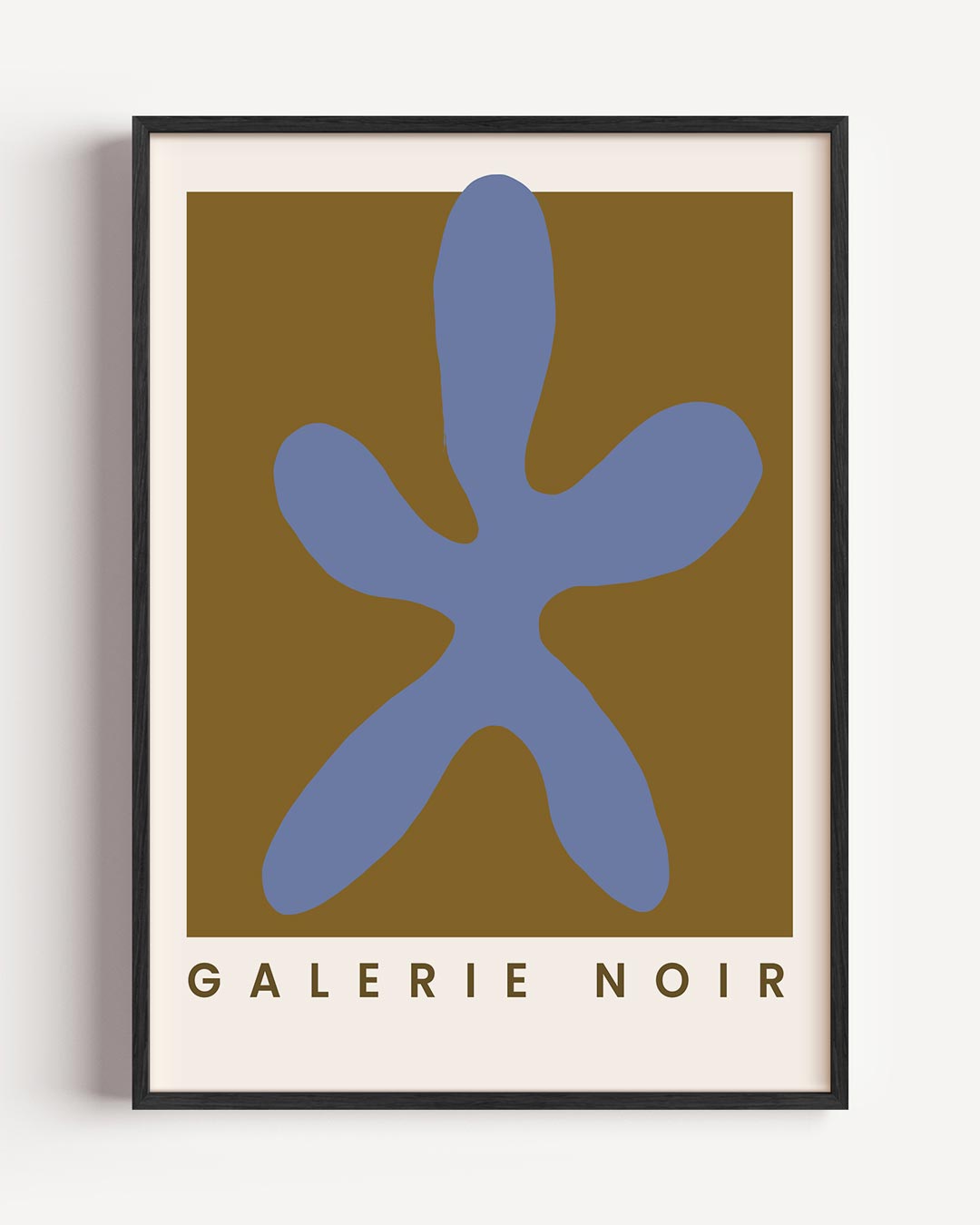 Galerie Noir Abstracte Vorm – typografie portret poster als wanddecoratie