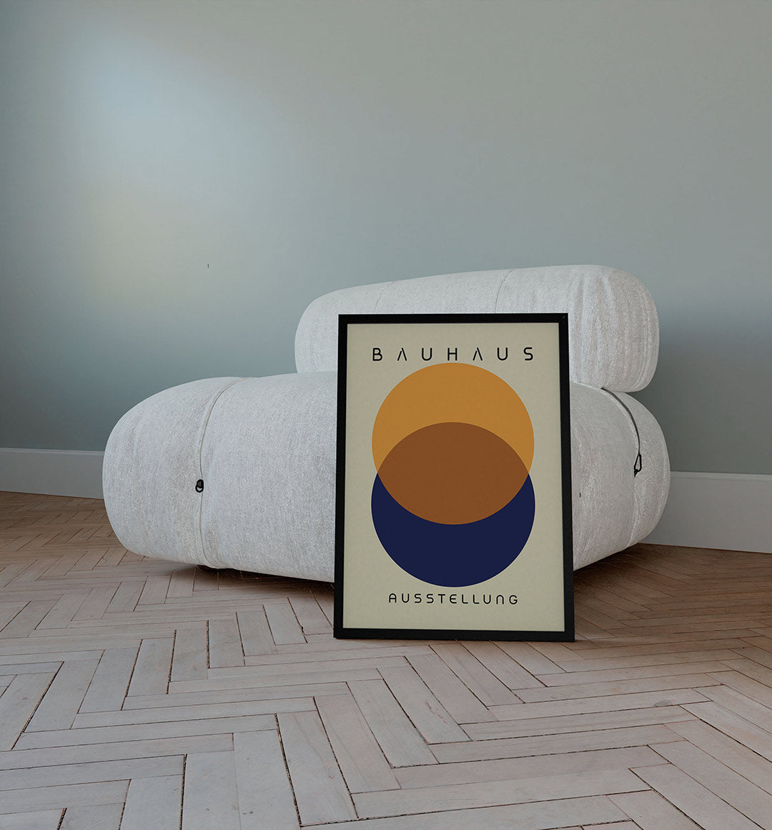 Vorm en balans – staande Bauhaus poster voor aan de muur