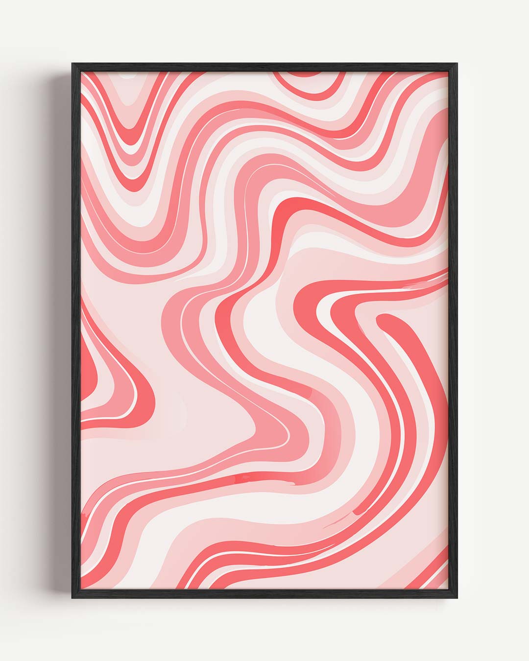 Kleurrijke Golven Wanddecoratie – kleurrijke abstracte portret poster als wanddecoratie