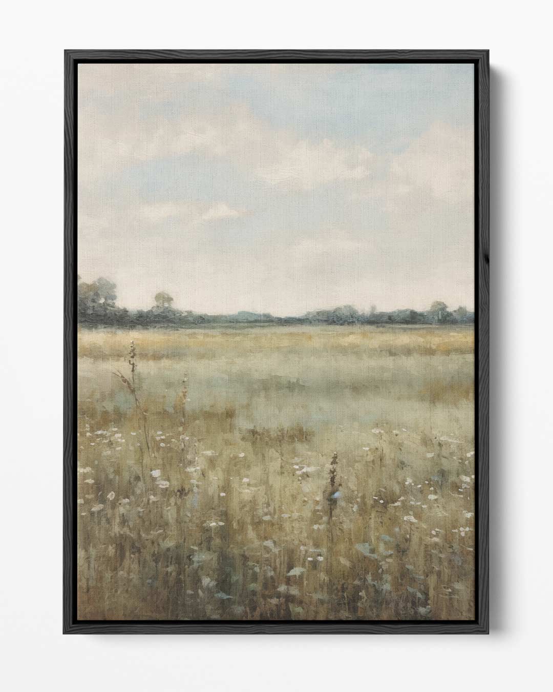 Zomerweide in de ochtend – portret kunstwerk als wanddecoratie