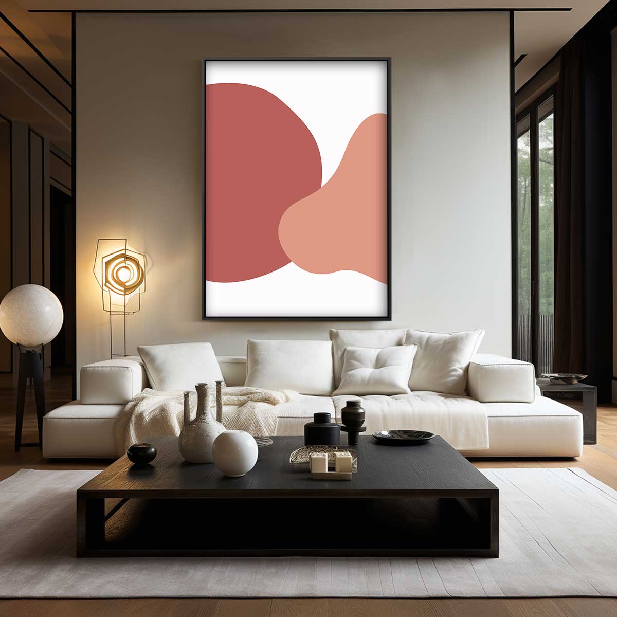 Harmonieuze Abstractie – staand kunstwerk voor modern interieur