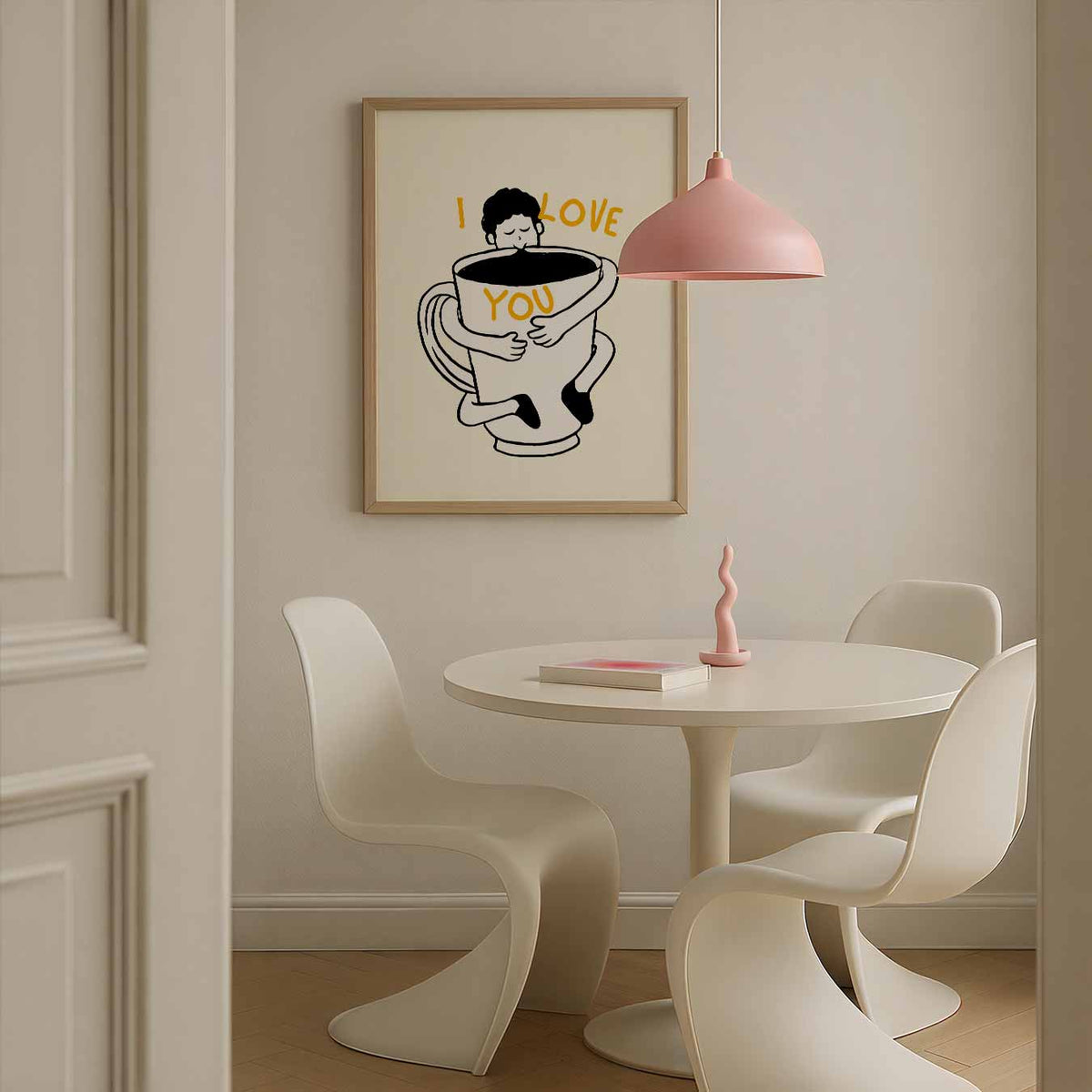 Knuffelige Koffieposter – zomerse poster in staand formaat