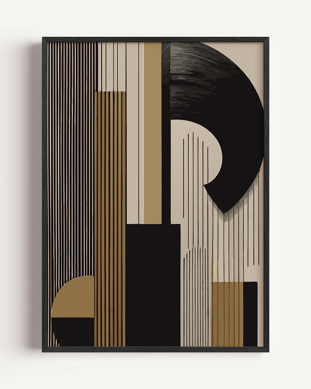Moderne Geometrische Wandkunst – kleurrijke abstracte portret poster als wanddecoratie