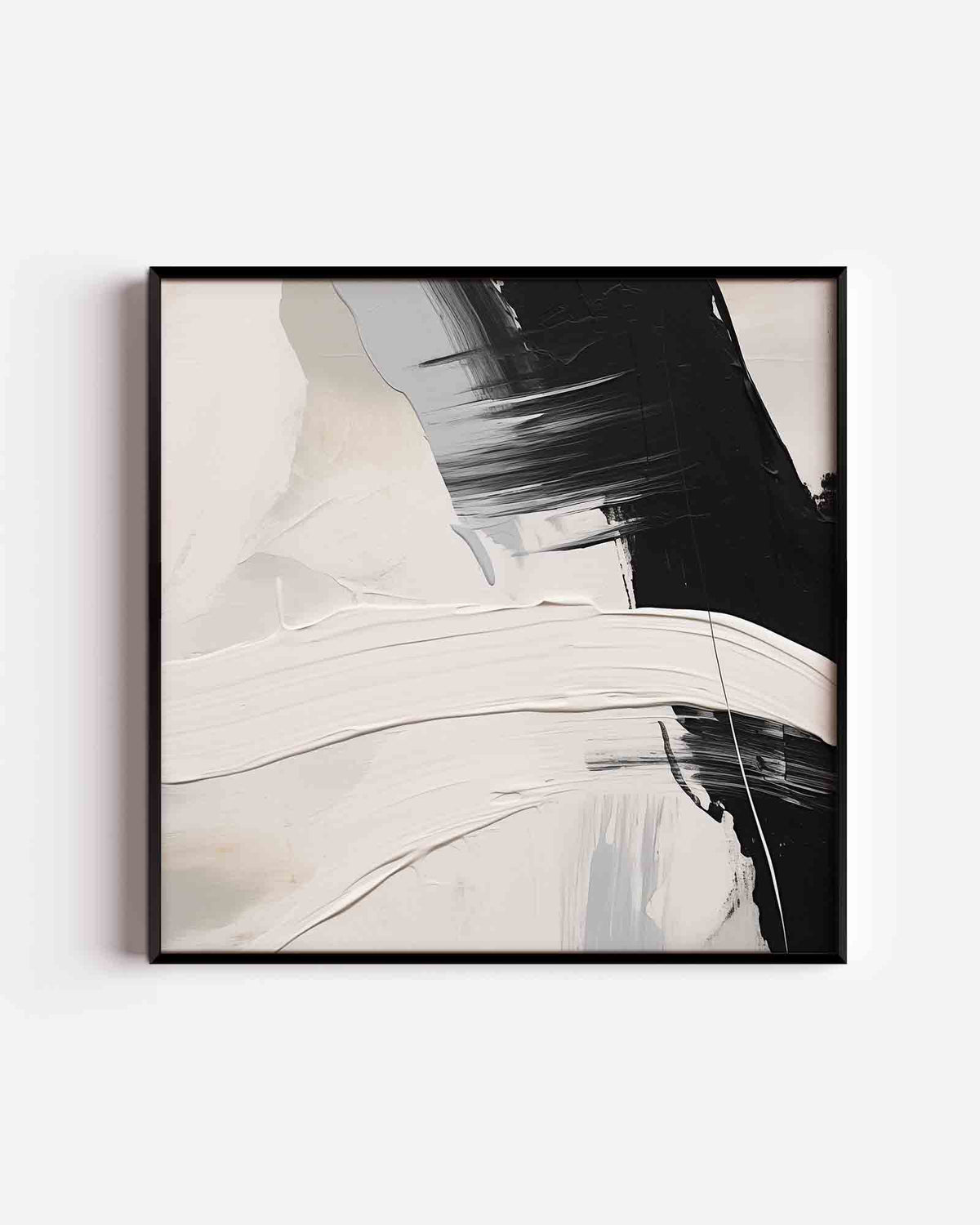 Abstracte zwart wit – abstracte vierkante poster als wanddecoratie