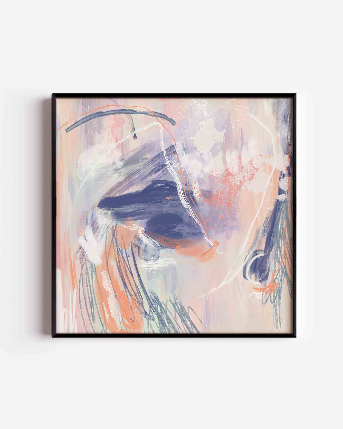 Abstracte vormen – kleurrijke illustratie poster als wanddecoratie