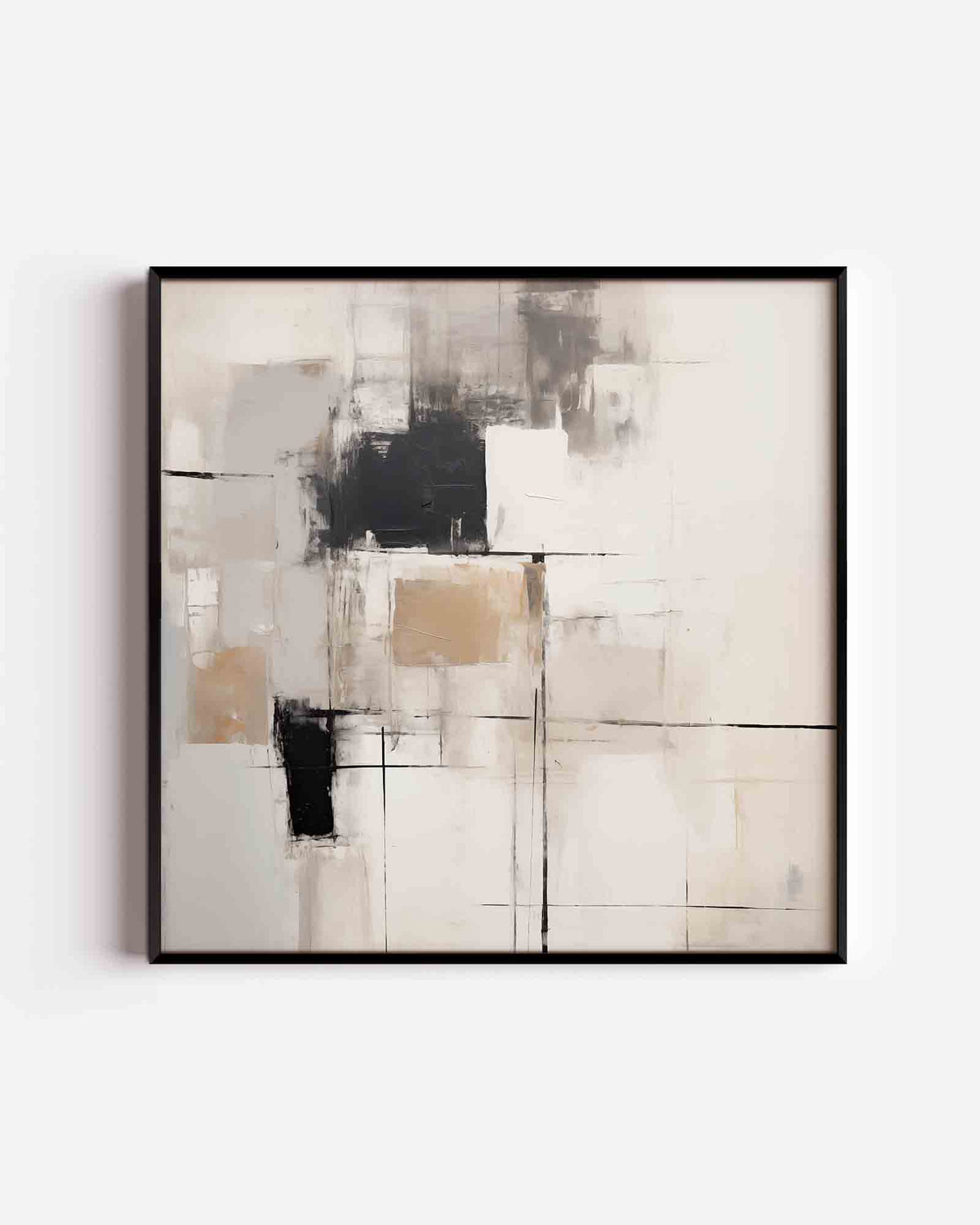 Abstracte vormen – zacht abstracte vierkante poster als wanddecoratie
