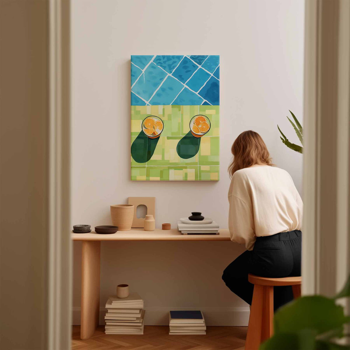 Zomerse Citrusdrankjes – plexiglas wanddecoratie in portret formaat