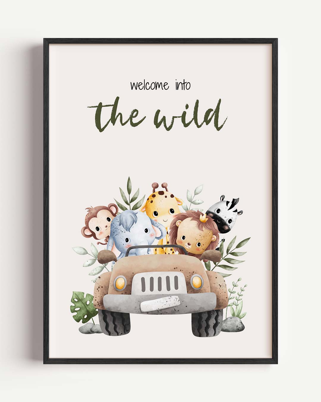 Welcome into the Wild - Jungle Avontuur – kids portret poster als wanddecoratie