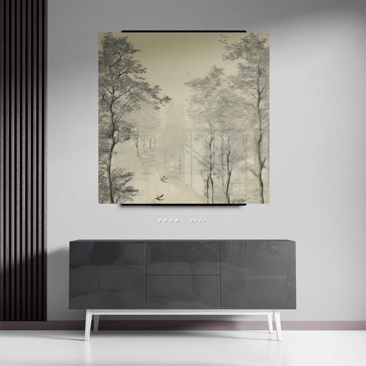Mystieke Boswandeling – canvas kunstwerk als wanddecoratie