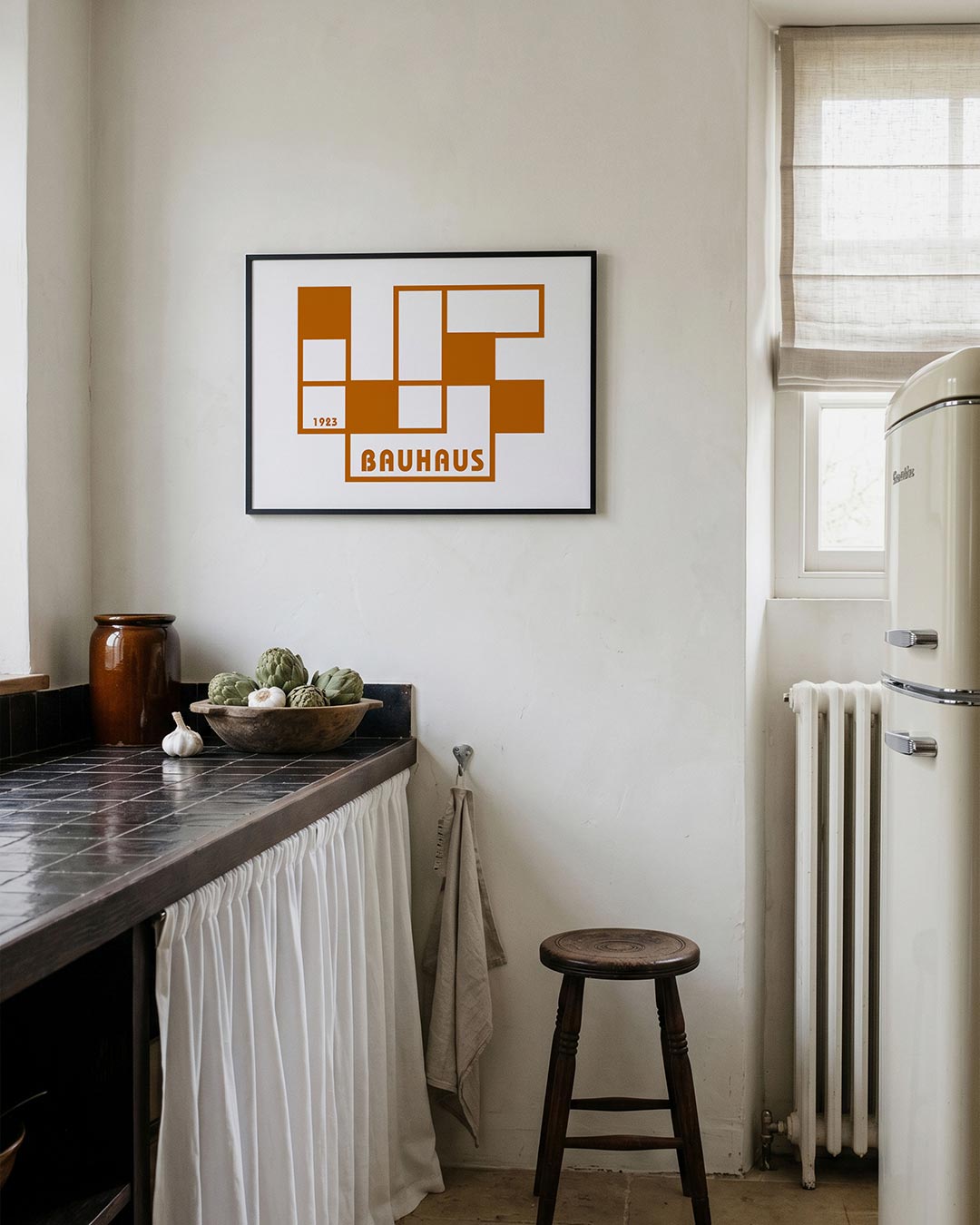 Vormen en vlaken – geometrische poster in Bauhaus-stijl van WallArtistic