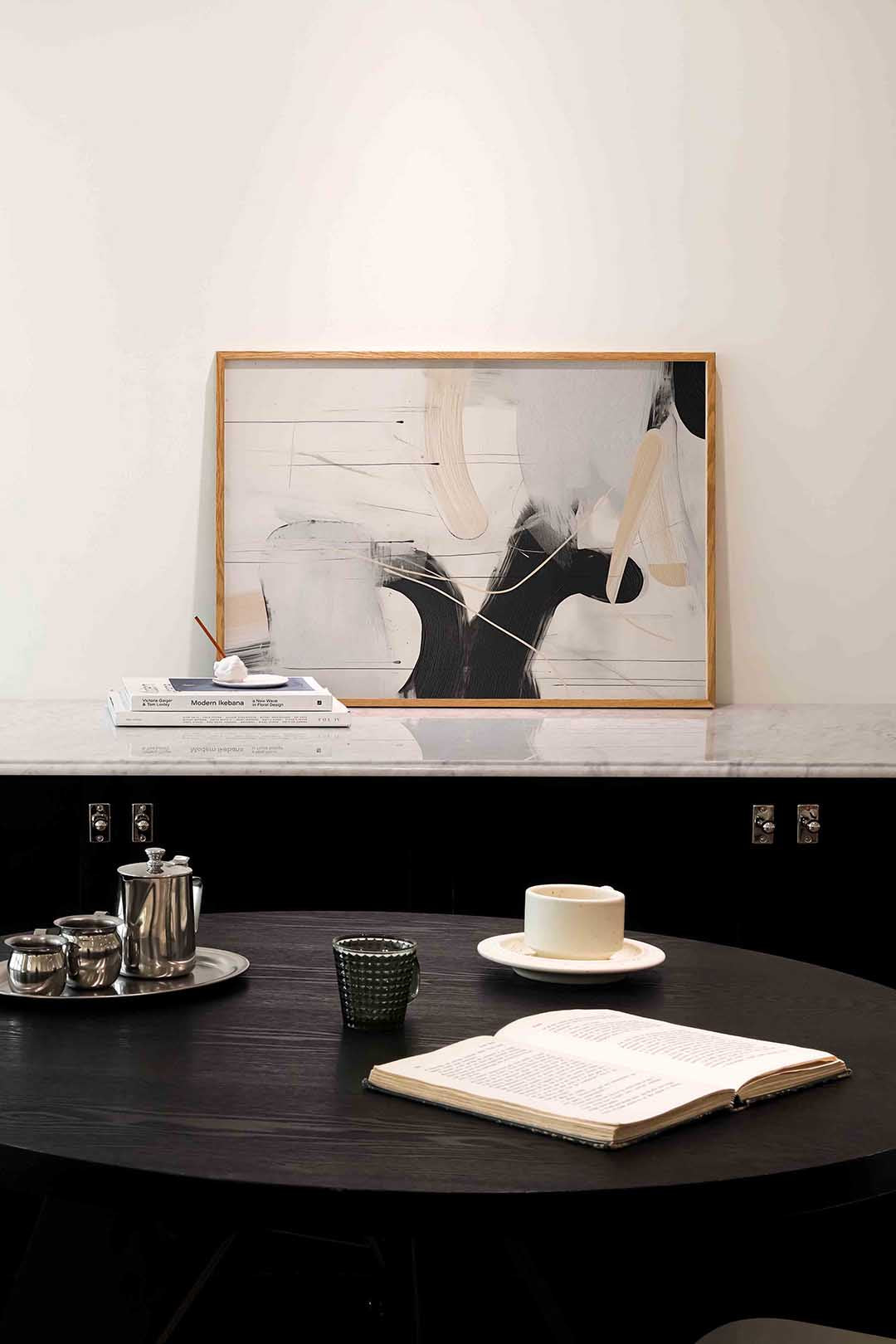 Abstracte vormen – abstracte poster in liggend formaat
