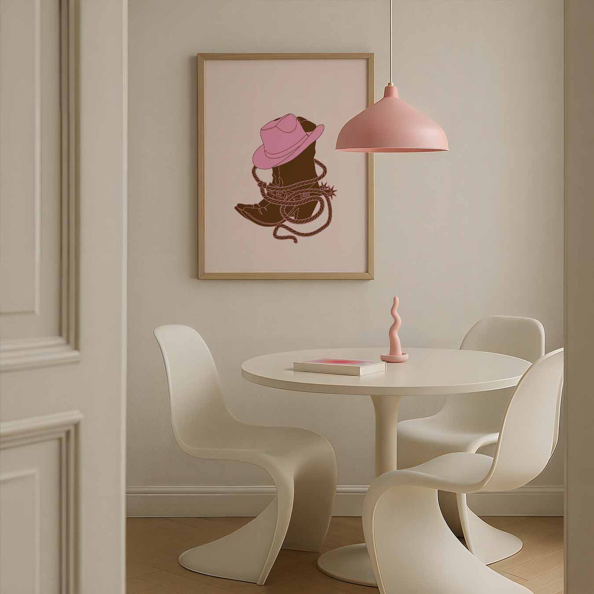 Stoere Cowboy Chic – staande paas wanddecoratie van WallArtistic