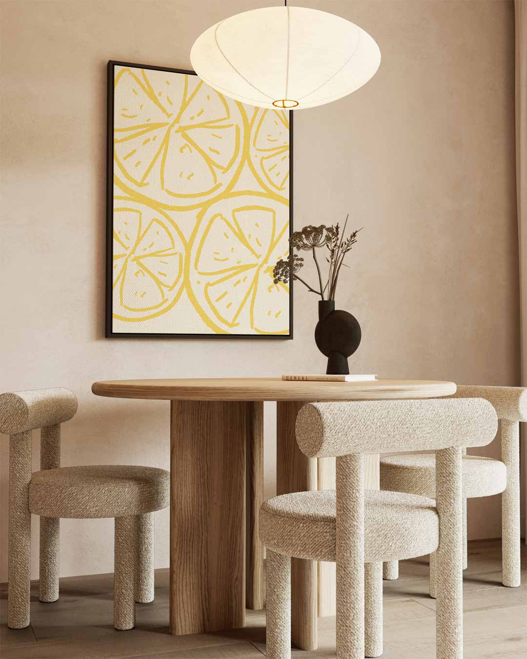 Citrus Zomer – canvas wanddecoratie in portret formaat