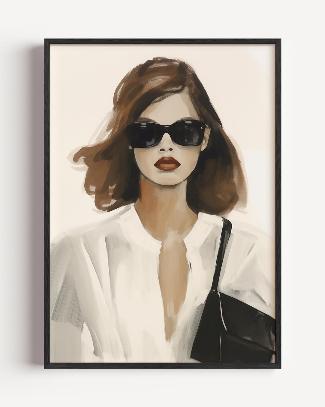 Stijlvolle Fashionista – vrouwelijk portret poster als wanddecoratie