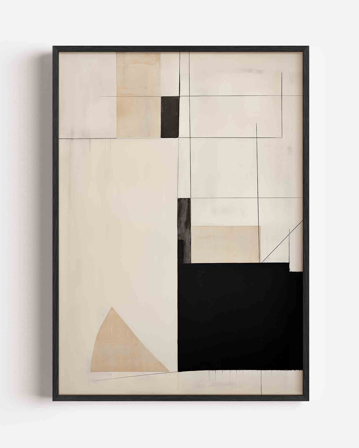 Abstracte vormen – zacht abstracte portret poster als wanddecoratie