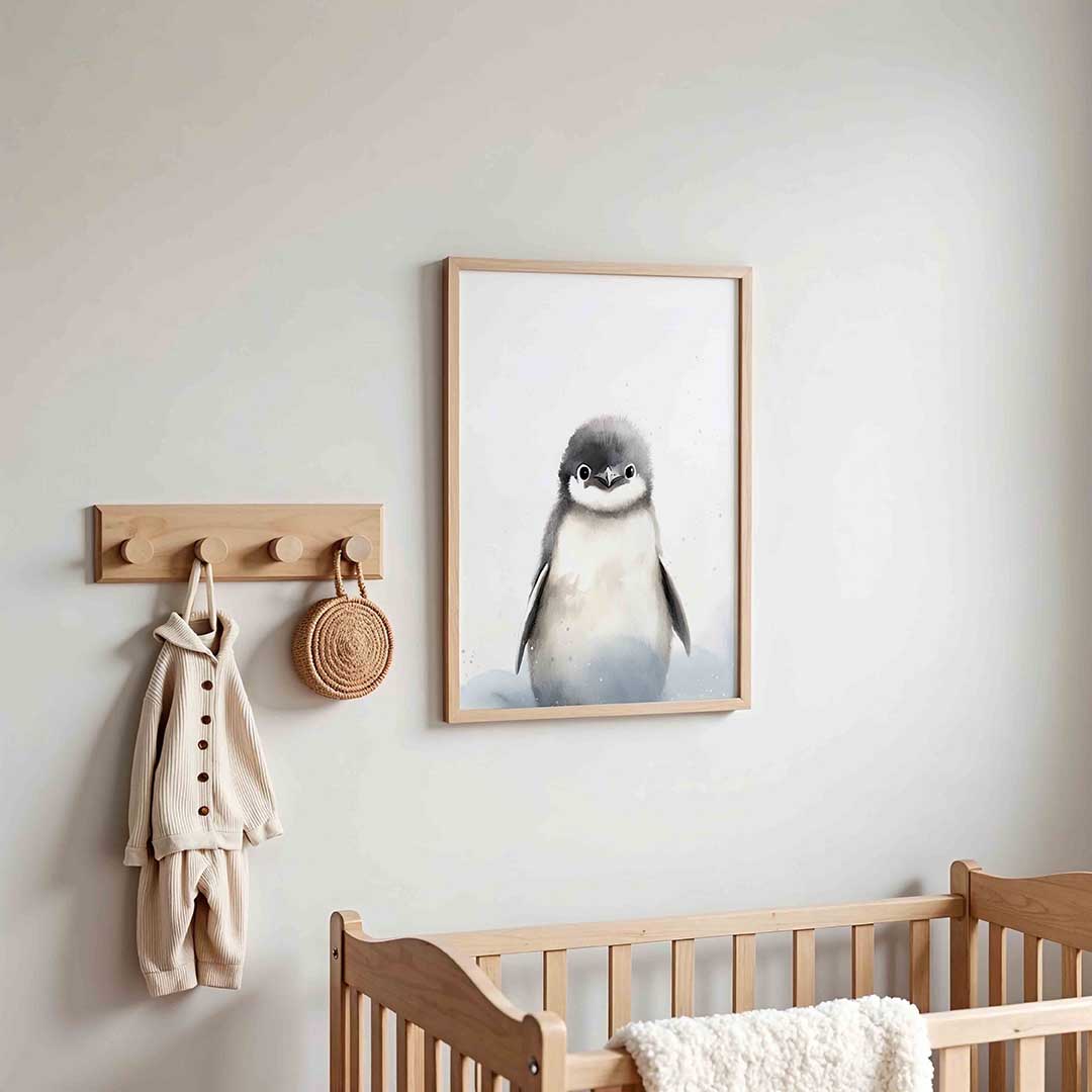 Schattige pinguïn – kinderposter in staand formaat