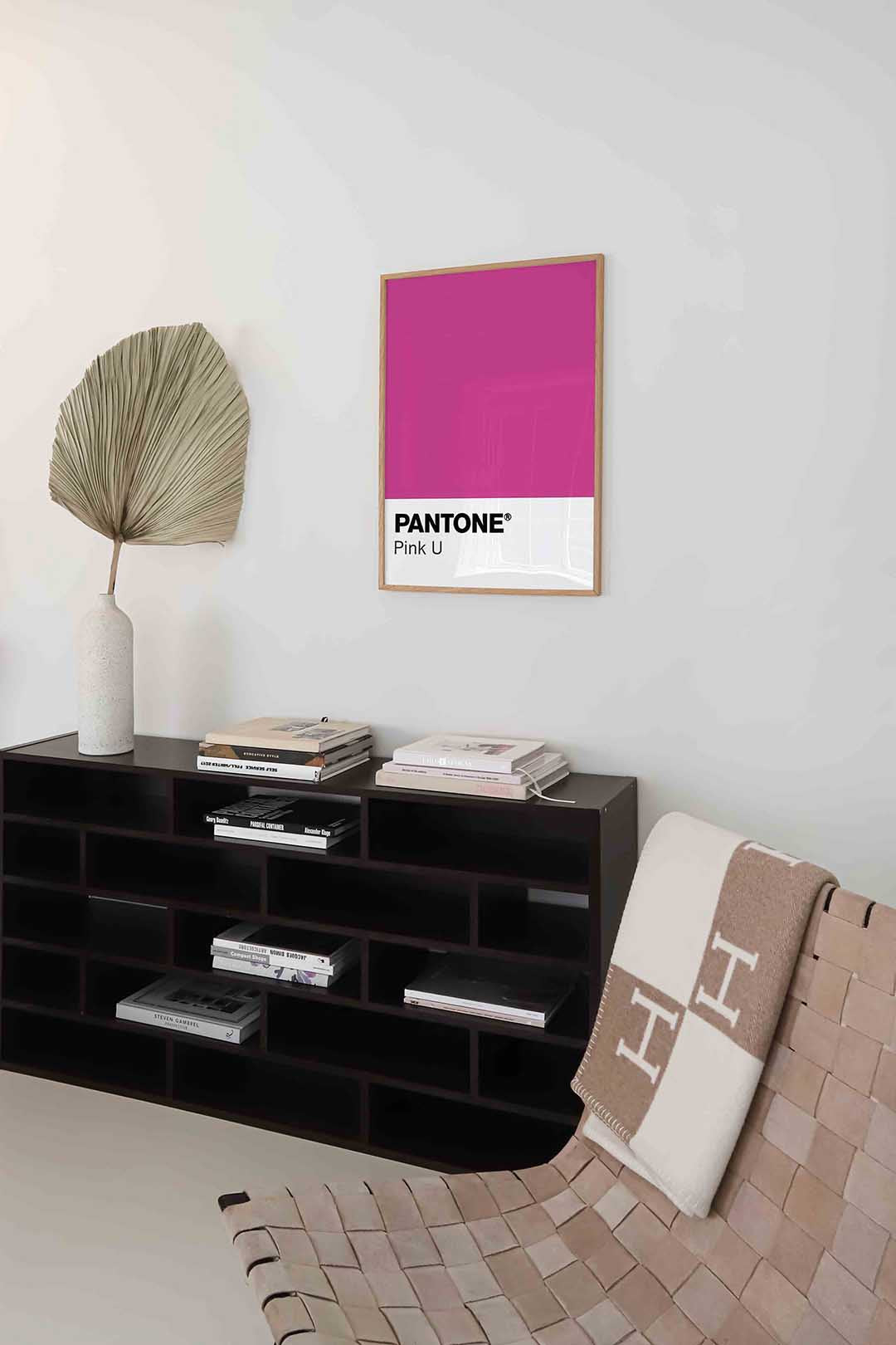 Pantone pink – staande kleurrijke abstracte wanddecoratie van WallArtistic