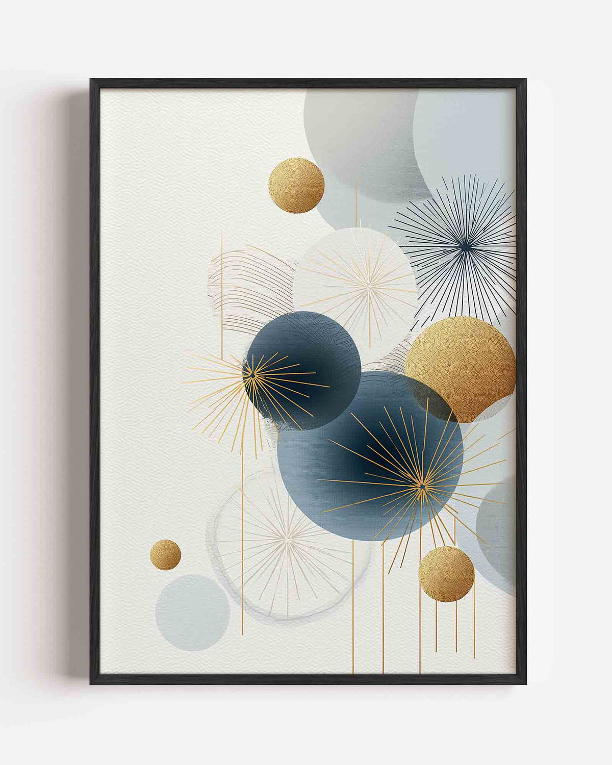 Abstracte cirkels en lijnen – abstracte portret poster als wanddecoratie