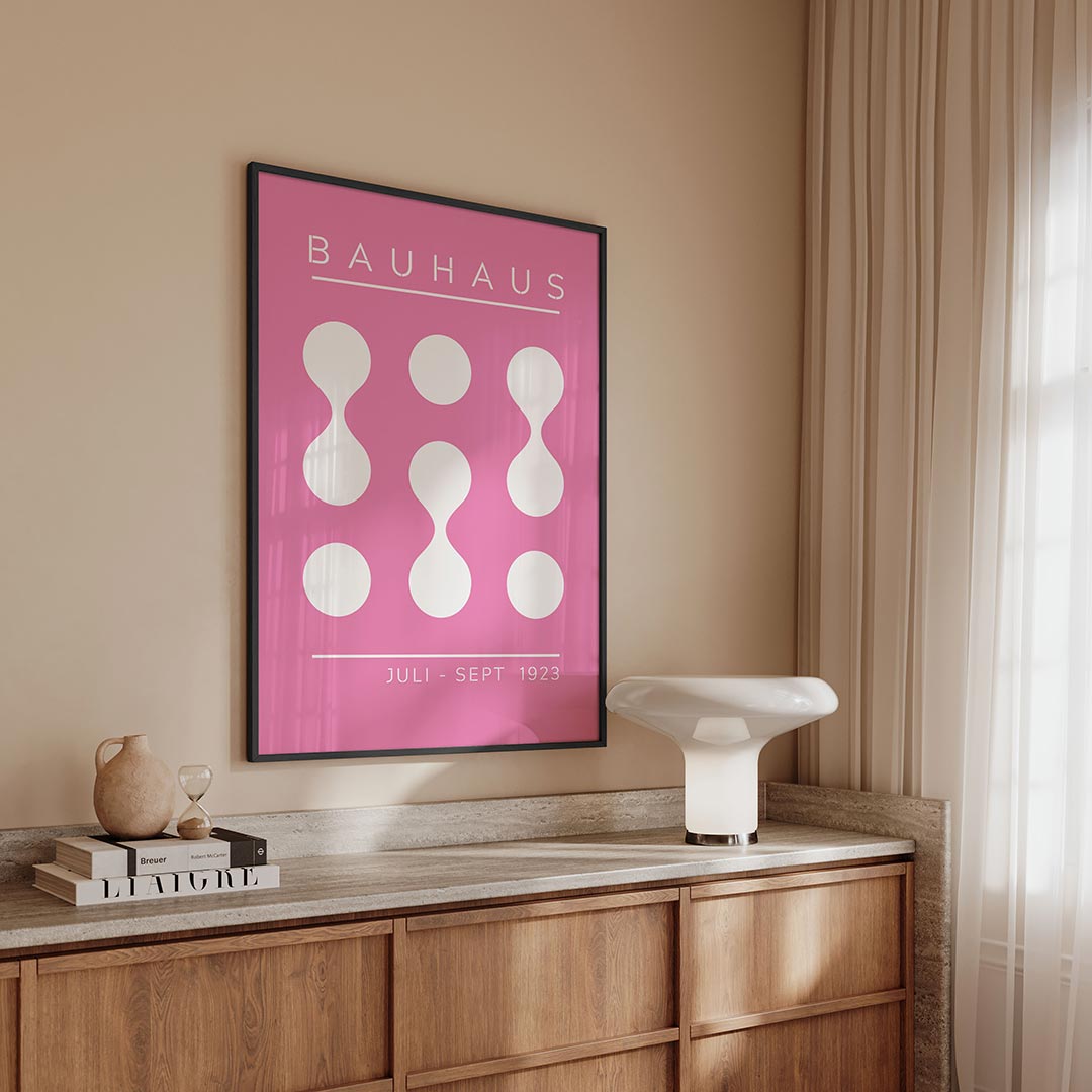Vormen en vlakken – geometrische Bauhaus poster in staand formaat