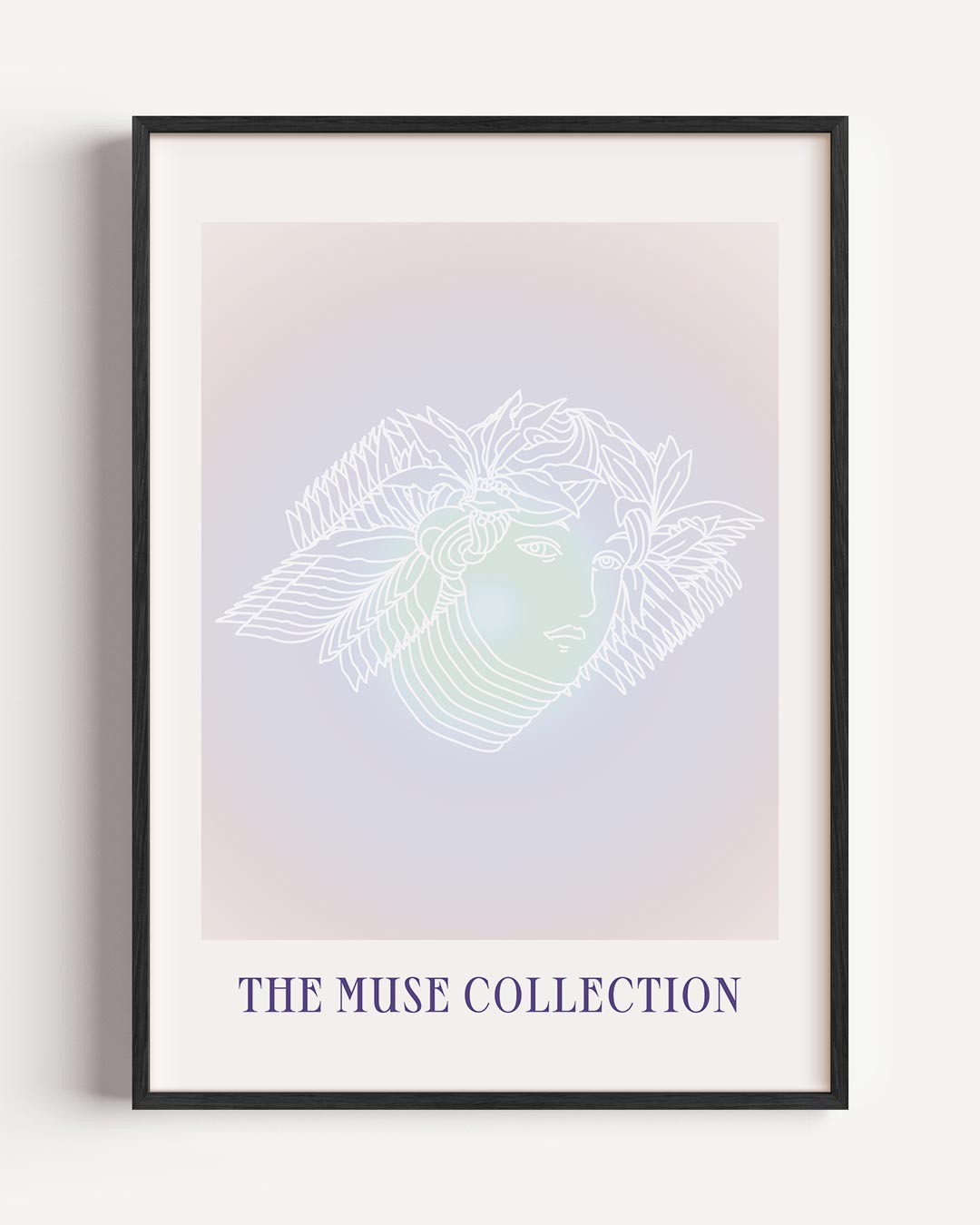 Inspirerende Muse – mindfulness portret poster als wanddecoratie
